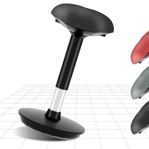 FLEXISPOT Ergonomie Wobble Hocker - Hoch verstellbarer Arbeitshocker für gesunde Sitzhaltung, ideal für Büro und Stehpult