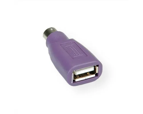VALUE PS/2 - USB Tastatur-Adapter, violett Computer-Adapter USB 2.0 Typ A Weiblich (Buchse) zu PS/2 Männlich (Stecker)