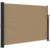 vidaXL Ausziehbare Seitenmarkise, Taupe 140x500cm - Markise für Garten, Balkon und Terrasse – bietet effektiven Sichtschutz und UV-Schutz dank wasserfestem Polyester. Ideal für private Rückzugsorte im Freien oder als Raumteiler.