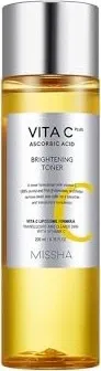 MISSHA Brightening Toner 200 ml - Gesichtsreiniger mit Vita C Plus für gründliche Reinigung und feuchtigkeitsspendende Wirkung. Entfernt Schmutz und abgestorbene Hautzellen für eine glatte, weiche Haut.