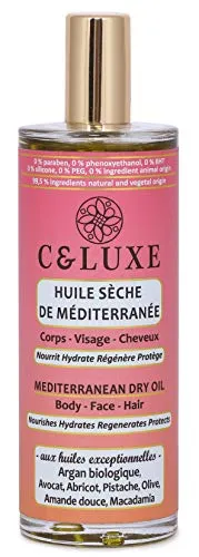 Trockenes mediterranes Öl, HAIR FACE BODY, Bio-Argan, Avocado, nährt die Feuchtigkeit, regeneriert und schützt Ihre Haut, silikonfrei, 99,5% natürlich, 100 ml sprühen.