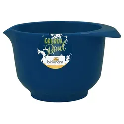 IRKMANN Rühr- und Servierschüssel, 1 Liter, dunkelblau, aus Melamin, standfest, kratzfest, BPA-frei, - Blau