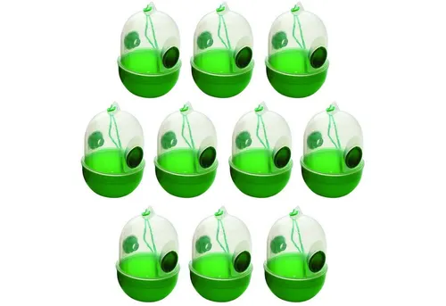 HAC24 Wespennestattrappe Wespenfalle Insektenschutz Fliegenfalle Wespenabwehr Wespenschutz, (10-St), Kunststoff, mit 2 Öffnungen und Aufhängekordel