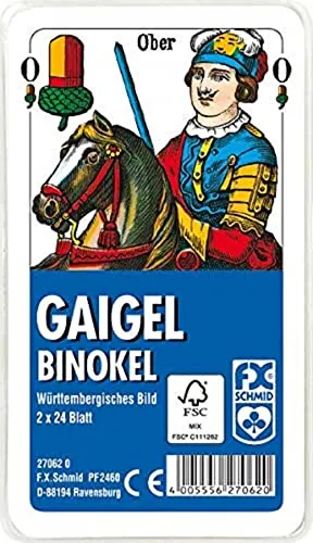 Gaigel/Binockel - Kartenspiel ab 8 Jahre - Standard Spielkarten, ideal für 2-8 Spieler und perfekt für gesellige Spieleabende mit Familie und Freunden. Ein zeitloser Klassiker für jeden Anlass!