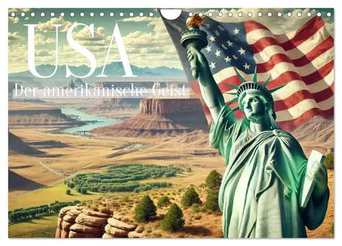 Marco Warstat | USA - Der amerikanische Geist 2026 Wandkalender - Kalender über die USA, 14 Seiten mit beeindruckenden Bildern, ideal für Reisefans und Kunstliebhaber.