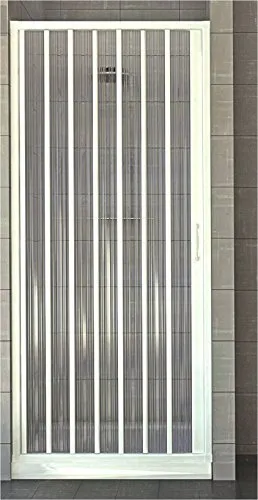 Duschkabine Falt-Duschtür 90 cm - Badewannenaufsatz mit minimalem Platzbedarf, ideal für kleine Badezimmer. Die spezielle Faltöffnung ermöglicht eine einfache Handhabung und maximiert den Raum.