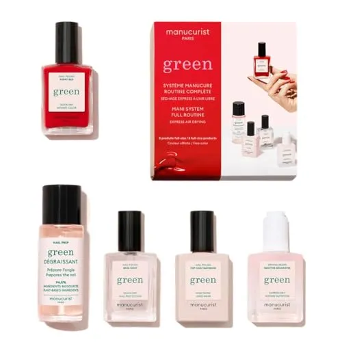 Manucurist Green™ System Rot (Poppy Red) Nagellack Set – Nägel Selber Machen