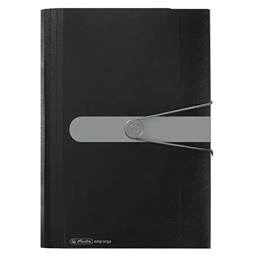 Herlitz 11208394 Fächermappe A4 PP 12 Fächer schwarz (Single)