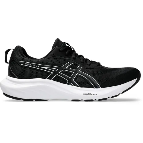 ASICS Damen Gel-Contend 9 Sneaker - Bequeme Laufschuhe in Black White, 37.5 EU - Laufschuhe mit innovativer GEL-Technologie für optimale Dämpfung und einen komfortablen Tragekomfort bei jedem Schritt.