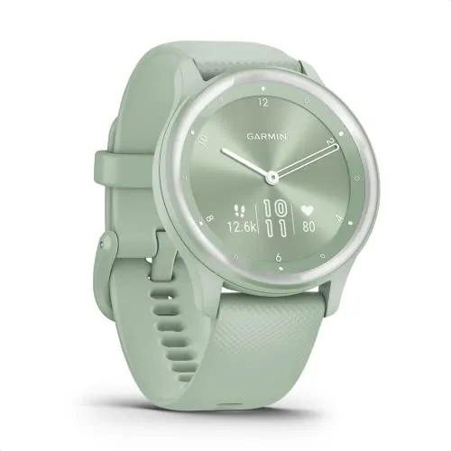 Garmin vívomove Sport - Hybrid-Smartwatch mit analogem Design und Touchdisplay - Smartwatch mit Gesundheitsfunktionen, Schlafanalyse und Benachrichtigungen. Stilvolles Design und bis zu 5 Tage Akkulaufzeit für aktive Nutzer.