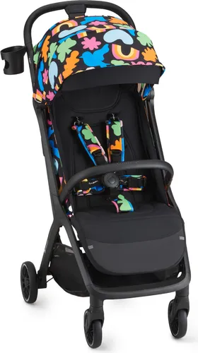 Kinderkraft NUBI 2 - Leichter Kinderwagen - Automatisches Zusammenklappen - Bis 25 kg - Liegeposition - UPF50+ Verdeck - Happy Shapes