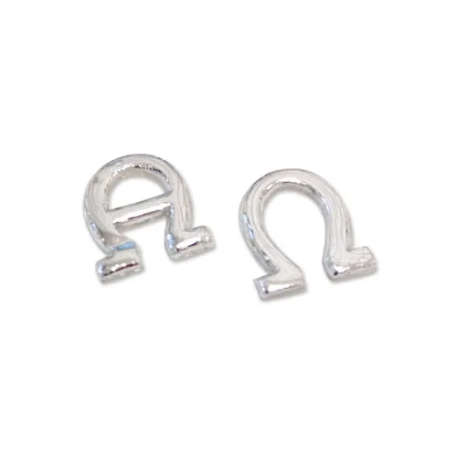 Wiedemann Wachs Verzier Ornament Alpha Omega silber klein Kerzen Deko Kommunion