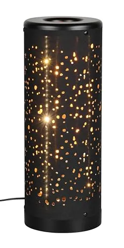 Reality Leuchten Tischleuchte TACO LED - Elegante Tischlampe in Schwarz, ideal für stimmungsvolle Beleuchtung im Wohnzimmer mit praktischem Kabel-/Schnurschalter.