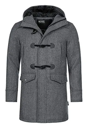Indicode Winterjacke Liam braun XXL (58) - Funktionsjacke aus 55% Wolle und 45% Polyester, ideal für kalte Tage. Der Stehkragen und die Kombination aus Knopfleiste und Reißverschluss bieten zusätzlichen Komfort und Stil.