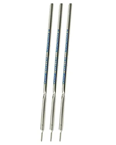 ONLINE 40000/3 3x Kugelschreiber Ersatzmine, Standardmine A2, Schreibfarbe blau, Strichstärke M (mittel), dokumentenecht, wassersfest, Kullimine