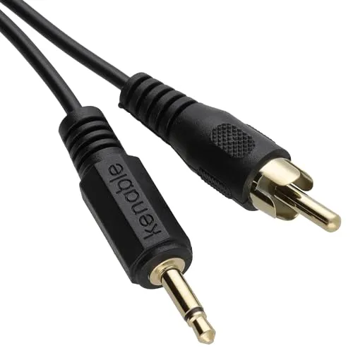 kenable 3,5 mm Mono Klinkenstecker Stecker Zum Einzelne Chinch Cinch Stecker Kabel 1,2 m [1.2 Meter/1,2m]