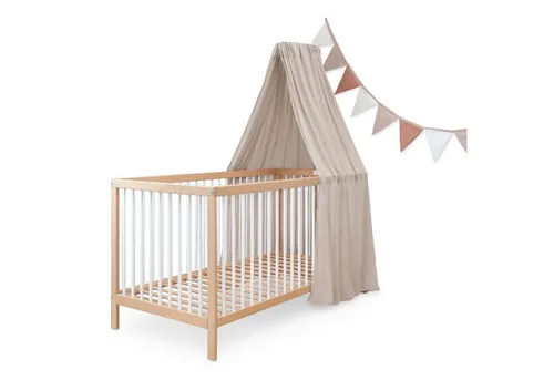 Ehrenkind Hängedekoration Deko Babybett - Dekohänger für das Kinderzimmer, bestehend aus Baldachin & Wimpelkette, sorgt für magische Momente mit hochwertigen Materialien in modernem Design.