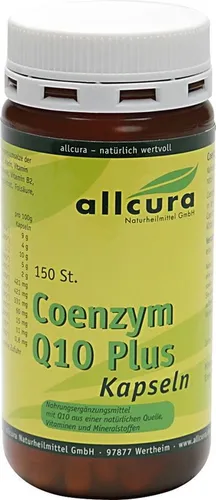 Coenzym Q10 Plus Kapseln 150 ST - Nahrungsergänzungsmittel mit 80 mg Coenzym Q10, Vitaminen und Mineralstoffen für mehr Energie und antioxidativen Schutz, ideal für aktive Lebensstile.