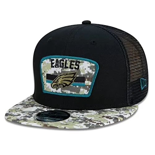 New Era 9Fifty Salute to Service Eagles Snapback Cap - Stylische Snapback Cap in Einheitsgröße (55-60 cm), ideal für Herbst-Winter. Mit flachem Schirm und verstellbarem Verschluss für optimalen Tragekomfort.
