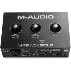 M-Audio M-Track Solo – USB Audio Interface für Aufnahmen und Streaming - Audio-Interfaces: Flexibles USB-Audio Interface mit 48 kHz Auflösung, ideal für Podcasts und Musikaufnahmen. Inklusive umfangreichem Softwarepaket für kreative Projekte.