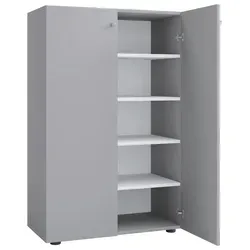 VCM Holz-Schuhschrank Lona XL - Schuhschrank mit 5 Fächern und 2 Drehtüren, ideal für Ordnung im Flur. Hochwertige Metallbeschläge und verschiedene Farben verfügbar.