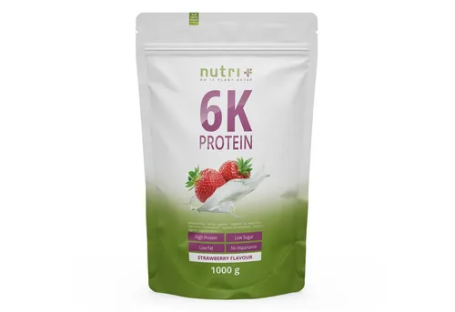 nutri+ Proteinpulver 6K Eiweiß Pulver, 1000 g – Vegan & Hochwertig - Hochwertiges pflanzliches Proteinpulver mit über 75 % Eiweißanteil. Ideal für Sportler und eine proteinreiche Ernährung. Perfekt zum Kochen, Backen und für Shakes. Ohne Aspartam und Konservierungsstoffe.