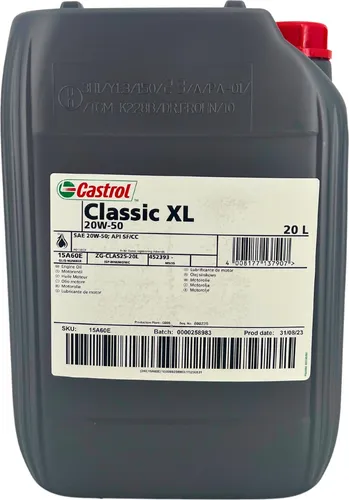 Castrol 1925/2801 XL 20W50 Motoröl - 20L - Motoröle - Hocheffizientes 20W50 Motoröl mit 20L Volumen, ideal für leistungsstarke Motoren und einfach in der Anwendung.