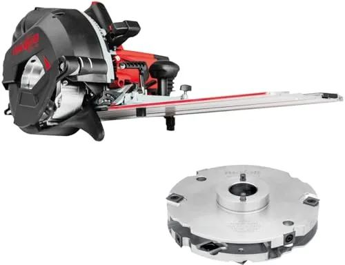 MAFELL Nutfräse NFU 50 (Fräsmaschine mit 2300 Watt Hochleistungsmotor, 50 mm Frästiefe, 22-40 mm Fräsbreite, Inkl. Führungseinrichtung L und Verstellnuter 15,4-28,4 mm)