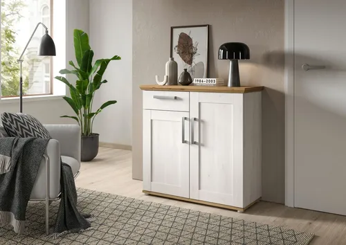 Home affaire Kommode COSENZA – Landhausstil, 2 Türen, 1 Schubkasten, 95 cm