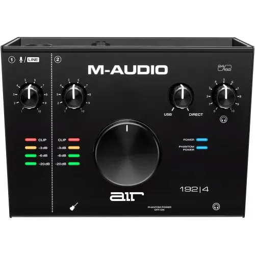 M-Audio AIR 192 | 4 - Professionelles 2-in-2-out USB-Audio-Interface - Audio-Interfaces für Studioaufnahmen mit 24-Bit/192kHz Auflösung, niedriger Latenz und umfangreicher Software, ideal für kreative Musikproduktion.