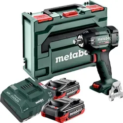 Metabo SSW 18 LTX 550 BL Akku Schlagschrauber - Schlagschrauber mit 550 Nm Drehmoment und kraftvollem Brushless-Motor, ideal für Holzbau und Industriemontage. Inklusive 2x 4,0 Ah Akkus und Ladegerät für maximale Effizienz.