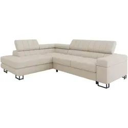 Mirjan24 Ecksofa Beige, 5-Sitzer L-Form