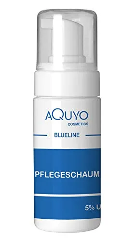 Blueline 5% Urea Schaum für trockene Haut und Füße | Fußschaum & Körperschaum zur Pflege für empfindliche und schuppige Haut | parfümfrei, silikonfrei, parabenfrei (100ml)