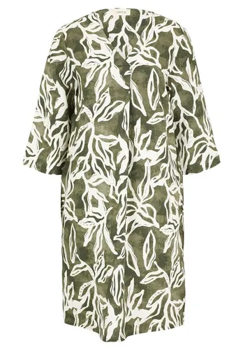 Cartoon Damen Sommerkleid mit Muster 38, Cream/Green - Freizeitkleid für Damen, lässiger Schnitt mit floralem Muster, ideal für warme Sommertage.
