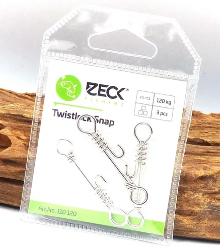 Zeck Wels Twistlock Snap 120kg 3 Stück Karabiner Einhänger  Waller Wels