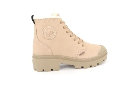 Palladium Damen Pallabase Nbk Zip Wl Outdoor Boots, Braun, Größe 39 EU - Wanderschuhe aus Leder mit nachhaltiger Gummisohle, ideal für Abenteuer in der Natur und urbanen Gebrauch.
