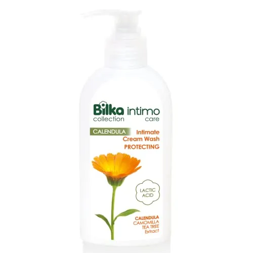 Bilka Collection Intim Cremewäsche mit Calendula, Kamille und Teebaumextrakt, Intimseife für Schutz, Feuchtigkeit mit beruhigender Wirkung, 200 ml