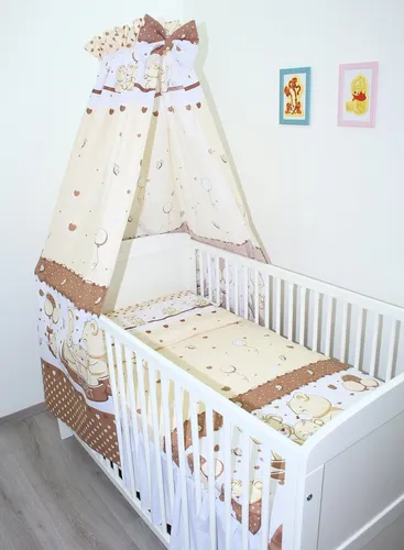 Primawela Babybettwäsche Bettset mit Bettwäsche Vollstoff Himmel Baby Kinder, 4 teilig