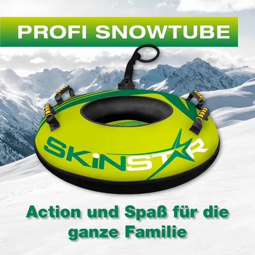 kinStar Profi Snowtube grün Ø 100cm – Rodelreifen für den ultimativen Winterspaß