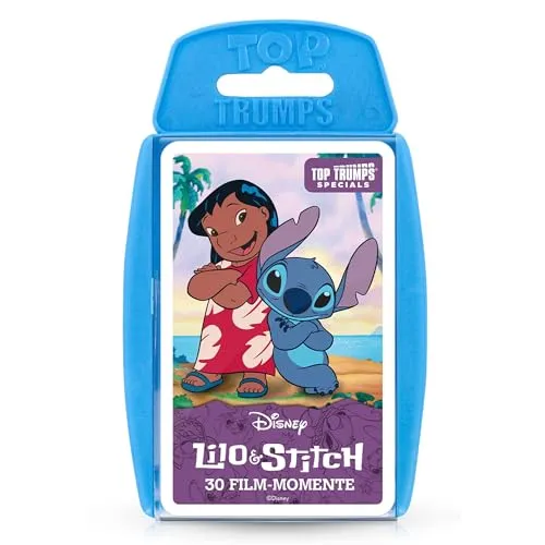 Top Trumps Lilo & Stitch Kartenspiel für Kinder - Klassisches Lernkartenspiel für Fans von Lilo & Stitch - 2+ Spieler ab 6+ Jahre - Deutsch