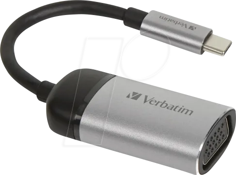 VERBATIM 49145 - Adapter USB C > 1x VGA, 1080p, 10 cm
