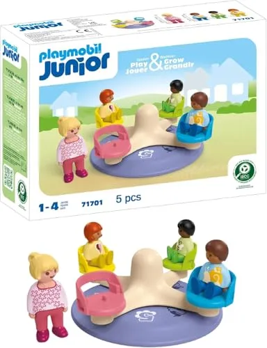 playmobil Spielset JUNIOR 71701, ab 1 Jahr, Zahlenkarussell, 5 Teile