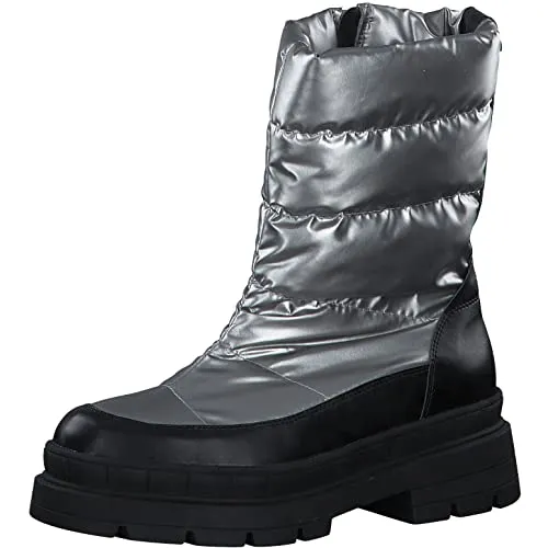 Tamaris Damen Winterstiefel, Frauen Stiefel,wasserabweisend,warm gefüttert,Winterstiefel,Winterschuhe,uebergangsstiefel,Silver MET.,40 EU