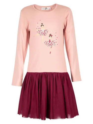 happy girls by Eisend Kleid in Rosa, Größe 134 - Babykleid in Rosa mit grafischem Mustermix und Applikationen, ideal für besondere Anlässe. Hochwertige Materialien sorgen für Komfort und Stil.