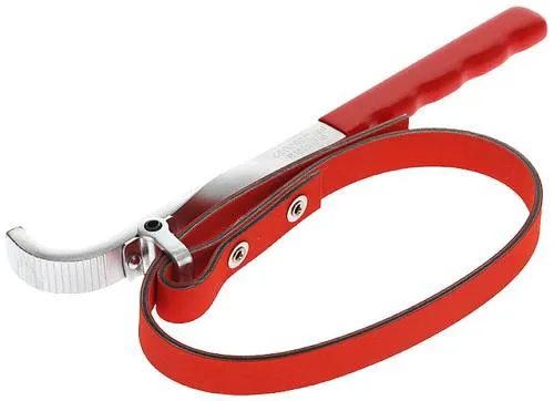 GEDORE Red R19351019 Bandschlüssel 480mm für Ø 140mm - Ölwechselwerkzeuge mit einer Bandbreite von 15 mm und einem verchromten Finish, ideal für effiziente Wartungsarbeiten an Fahrzeugen.