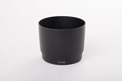 vhbw Gegenlichtblende kompatibel mit Canon EF 100-400mm f/4,5-5,6 L is USM 77mm Objektiv Schwarz, Kunststoff, Rund