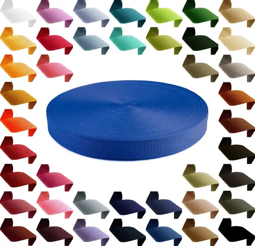 maDDma Rollladengurt 12m PP Gurtband, 40mm breit, 1,3mm, 220 königsblau