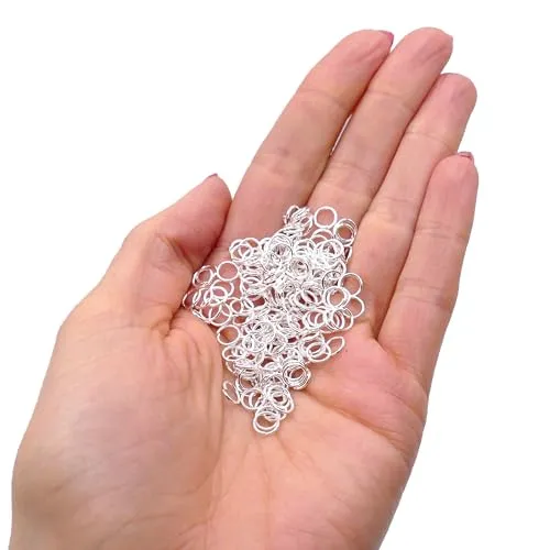 Stück Spaltringe 6 mm Versilbert (0,7 mm Dicke) – Stabile Offene Ringe für Schmuckherstellung, Ideal zum Verbinden von Verschlüssen, Anhängern & Schmuckteilen, Bastelzubehör 400