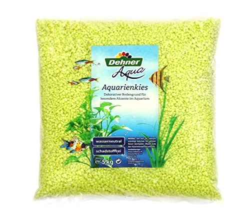 Dehner Aqua Aquarienkies, Körnung 4 - 6 mm, 5 kg, pastellgrün