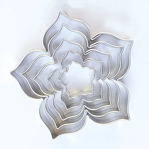 5er Set Ausstechformen Lilienblüte Edelstahl 15/25/35/45/55 mm